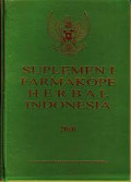 Suplemen I Farmakope Herbal Indonesia