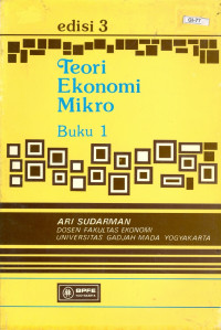 Teori Ekonomi Mikro, Buku-1