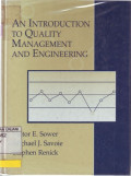 An Introduction to Quality Management and Engineering: based on the american sosiety for quality's certified quality engineer body of knowledge
